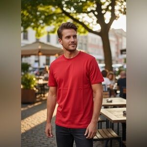 Balenciaga Red Short Sleeve Tee